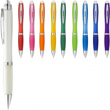 Logo trade advertising products picture of: Nash ballpoint pen coloured barrel and grip